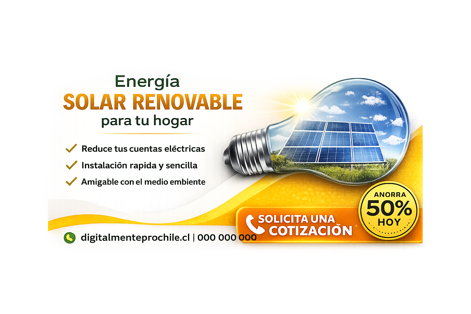 Energias renovables / eficiencia energetica – Listas para Publicar, pack incluye 10 plantillas