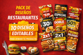 Pack Publicitario para Restaurantes – 10 Plantillas Profesionales Editables