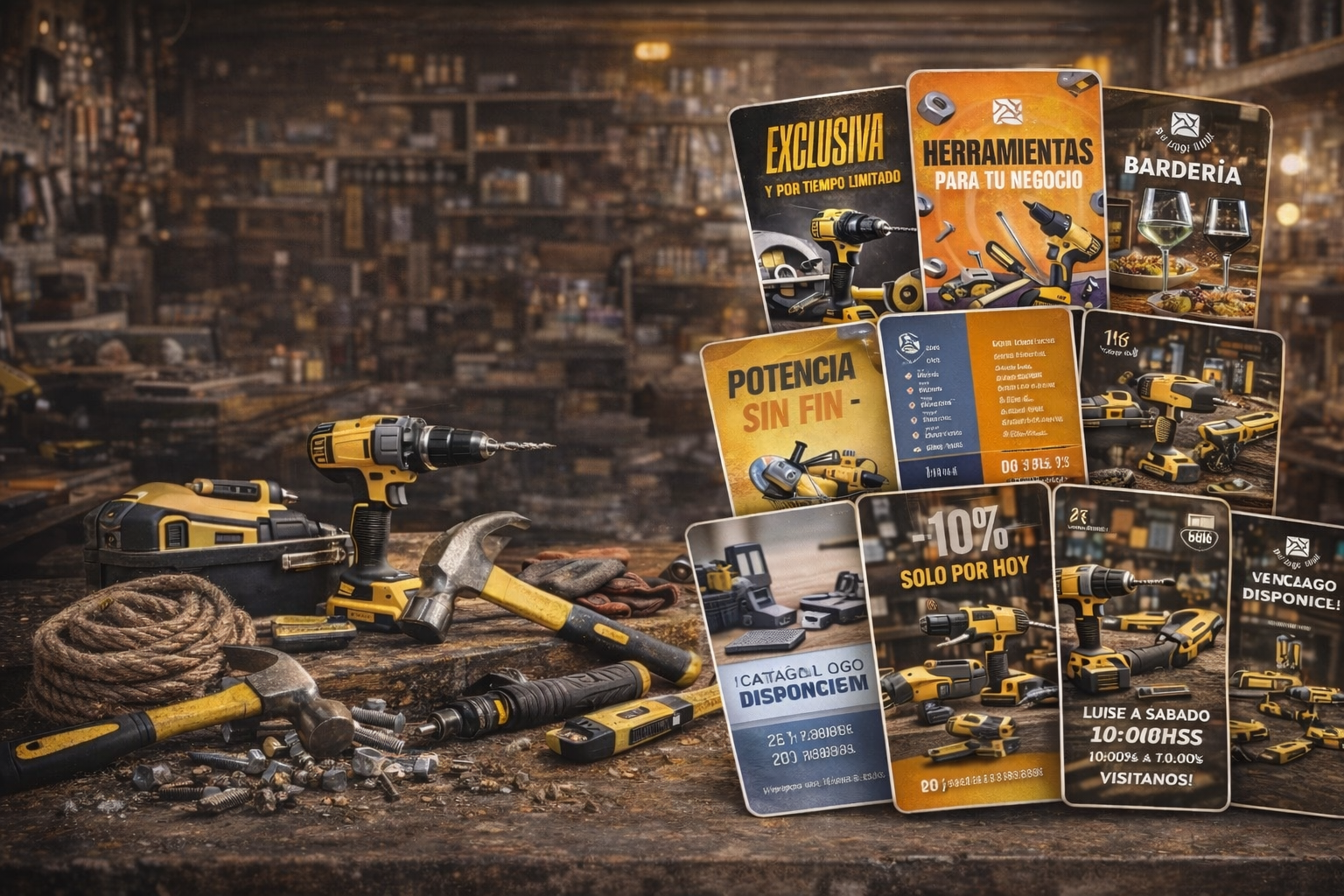 Pack 10 Plantillas Profesionales para Ferreterías – Promociones y Venta Local